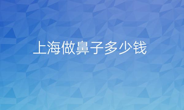 上海做鼻子整形医院哪家好?医院参考