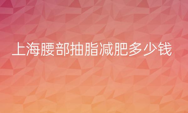 上海腰部抽脂减肥整形医院哪家好?医院排名前10名单一览