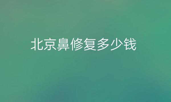 北京鼻修复整形医院哪家好?医院排名前10名单一览