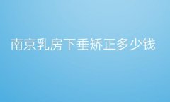 南京乳房下垂矫正哪家医院比较好?价格一览