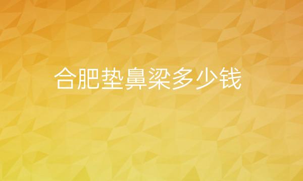 合肥垫鼻梁整形医院哪家好?医院排名前10名单一览