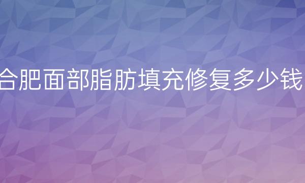 合肥面部脂肪填充修复去哪家医院比较划算!名单+价格