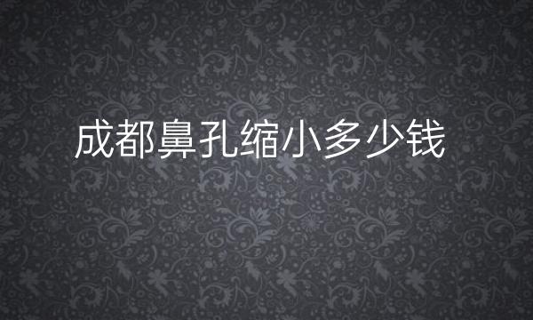 成都鼻孔缩小医院排名_医院排名前9名单一览