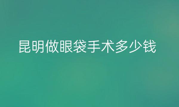 昆明做眼袋手术整形医院哪家好?韩辰排在前面