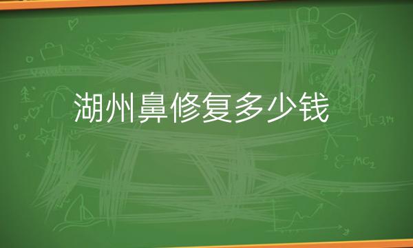 湖州鼻修复哪家医院比较好?鼻修复价格一览