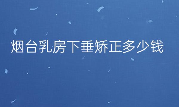 烟台乳房下垂矫正哪家医院比较好?价格一览