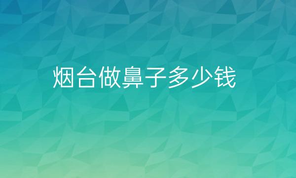 烟台做鼻子整形医院哪家好?医院排名可以了解