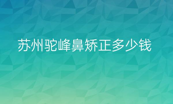 苏州驼峰鼻矫正整形医院哪家好?前3这里看