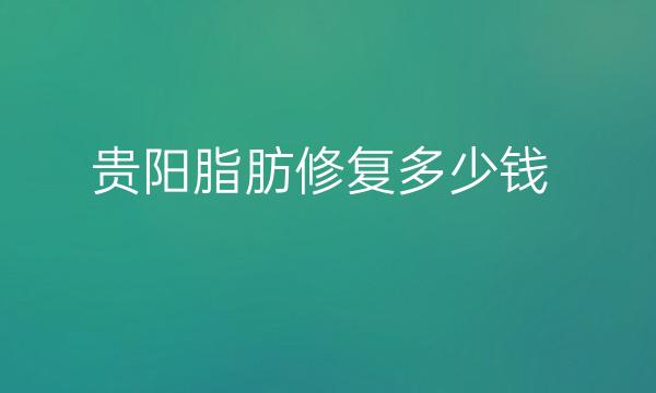 贵阳脂肪修复整形医院哪家好?医院排名前10名单一览