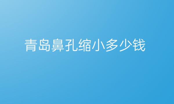 青岛鼻孔缩小哪家医院比较好?价格参考